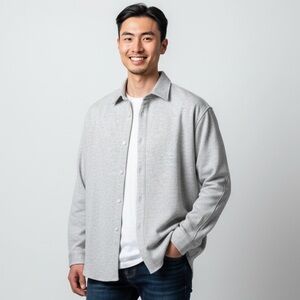 NWT Urban Outfitters Standard Cloth Heavy Gray Button Flannel Shirt Men’s Size S